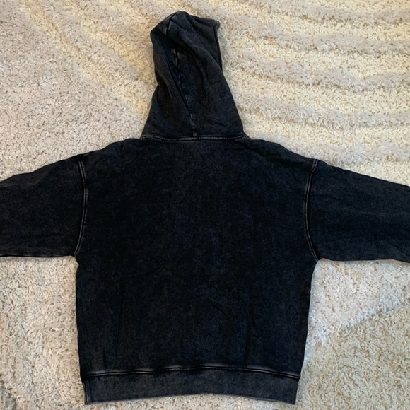 Anine Bing Sport Washed Black & White Logo Hoodie Woman’s Small Medium or Large - Picture 2 of 2